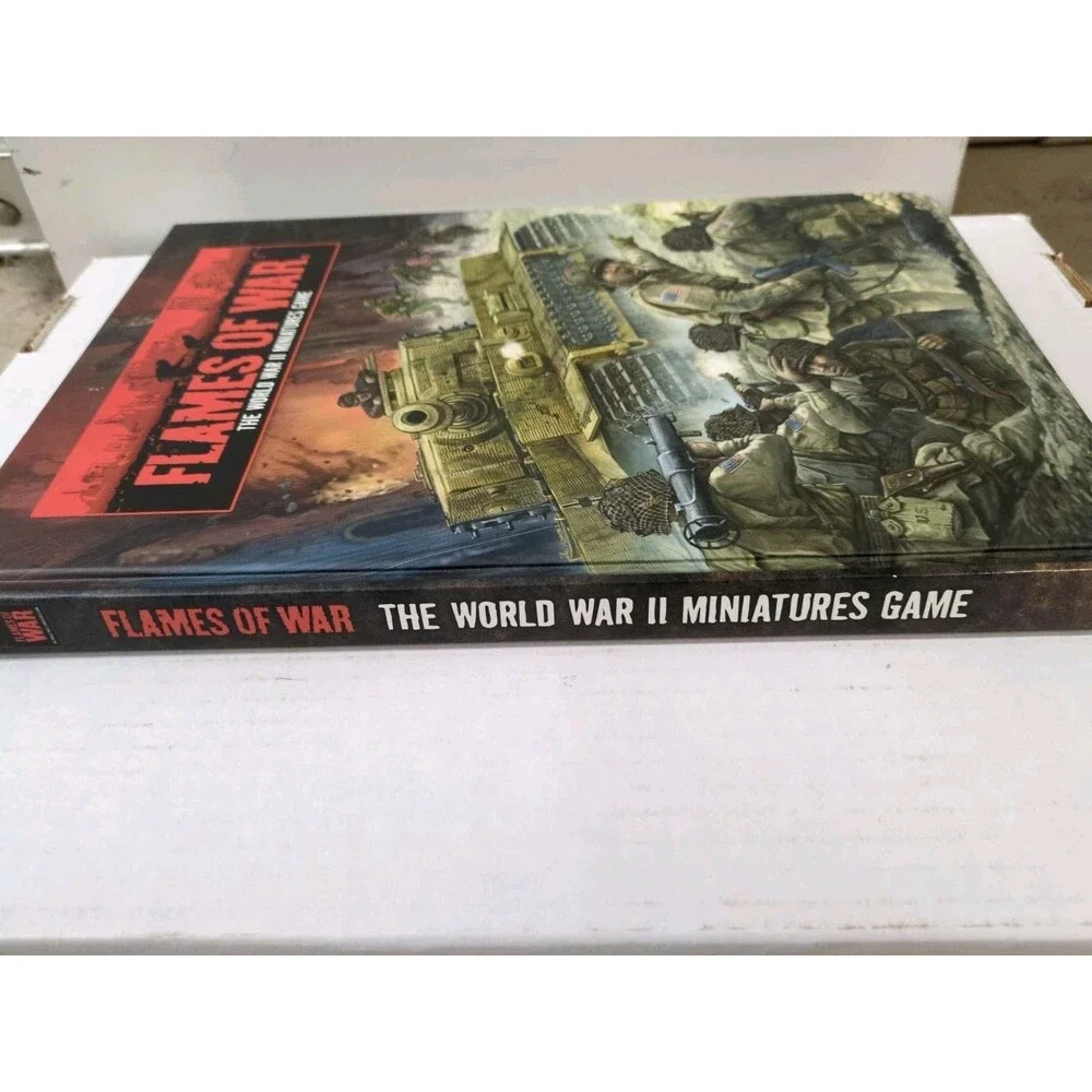Lot Of (2) Flames Of War World War II Hardcover And Softcover Rulebooks